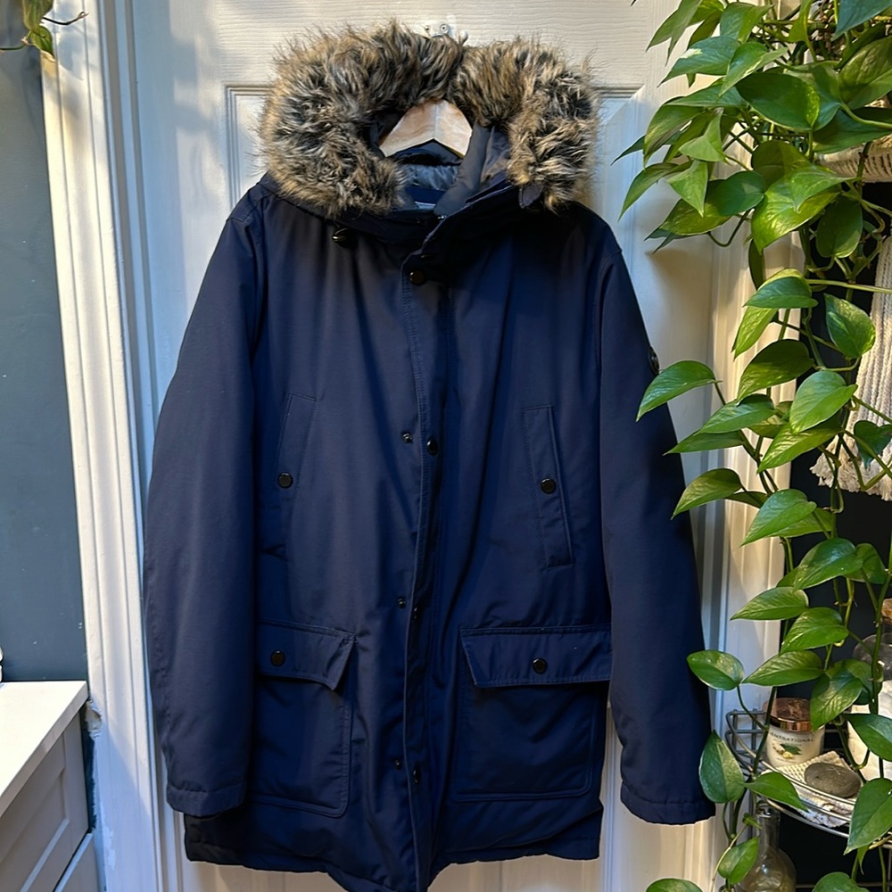Blue Michael Kors Parka Jacket Size M